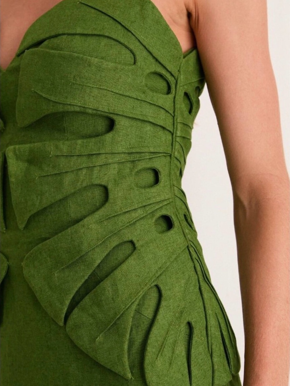 NWT Farm Rio Monstera Leaf Sleeveless Dress - Picture 3 of 5